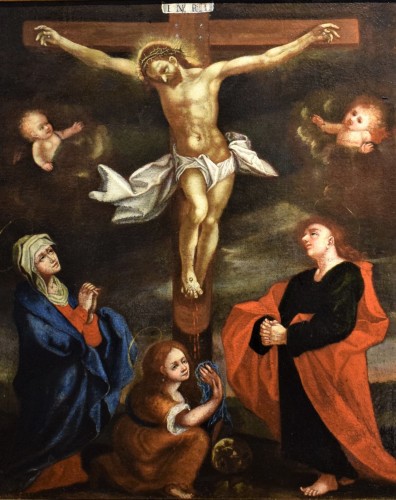 La Crucifixion du Christ - ècole Flamande du XVIIe siècle